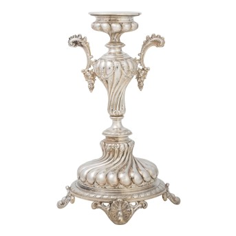 KOCH & BERGFELD Prachtvoller Kerzenhalter, 800 Silber, 19./20. Jh.,