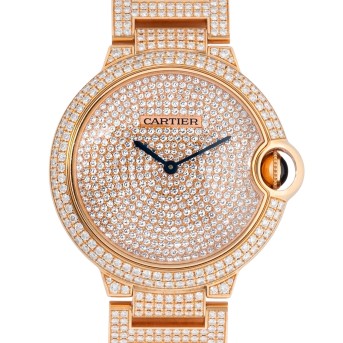 CARTIER CARTIER Ballon Bleu 'Full diamonds' hochfeine Damenuhr, Ref. 3271/HPI00489. Full Set 2015.