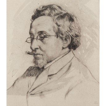 THOMA, HANS (1839 – 1924) 'Bildnis eines Herrn mit Brille und Zigarre'