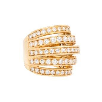 Ring mit Brillanten zus. 3,44 ct, 