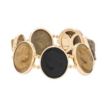 Armband mit 7 Lavakameen
