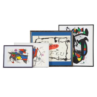 MIRÓ, JOAN (1893-1983), 4 Farblithographien aus 'Derrière le Miroir',