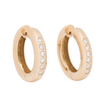 KARL JOCK Creolen mit 12 Brillanten zus. 0,16 ct.