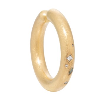WEMPE Einzelne Einhängecreole mit 5 Diamanten,