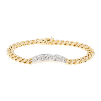 Panzerarmband mit 22 Brillanten und 4 Achtkantdiamanten