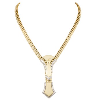 Collier 'Reißverschluss' mit 52 Brillanten