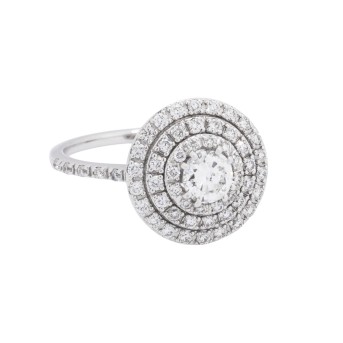 Ring mit Brillant, 0,48ct, FW (G)/SI 