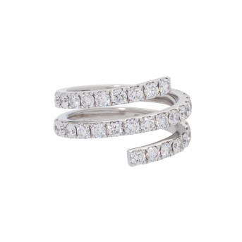 Ring 'Spirale' mit 34 Brillanten, von zus. 1,93 ct, 