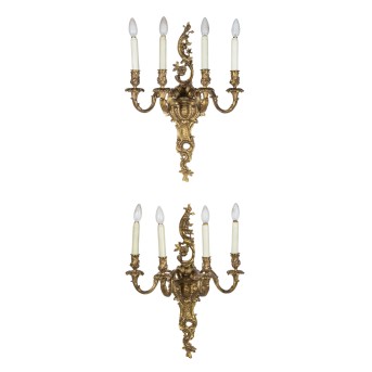 PAAR MONUMENTALE WANDAPPLIKEN IM LOUIS XV-STIL