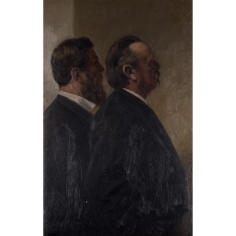 VON WERNER, ANTON (1843–1915) 'Doppelporträt zweier Reichstagsabgeordneter, Berlin' 1890