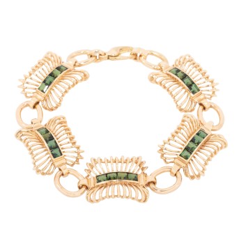 Armband mit feinen grünen Turmalincarrés