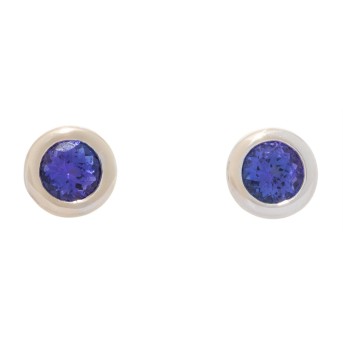 Paar Ohrstecker mit 2 Tansaniten zus. 3,08 ct, 