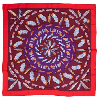 HERMÈS HERMÈS Seidencarré 'PLUMES II',