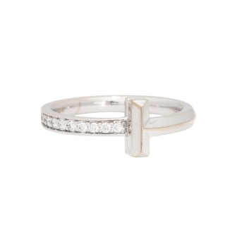 TIFFANY & CO. TIFFANY Ring 'Tiffany T one' mit 10 Brillanten,