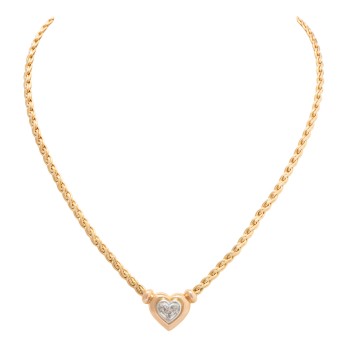 Solitär Collier mit Herzdiamant von ca. 1 ct,