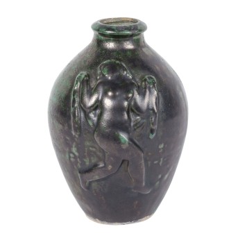 KERAMIK-VASE MIT TANZRELIEF