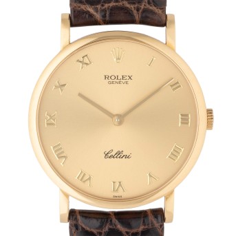 ROLEX Cellini Ref. 5112/8 in 18K Gelbgold mit Papieren von ca. 1999. 