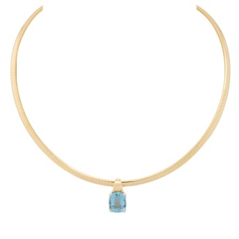 HANS STERN Collier mit Aquamarin-Anhänger,
