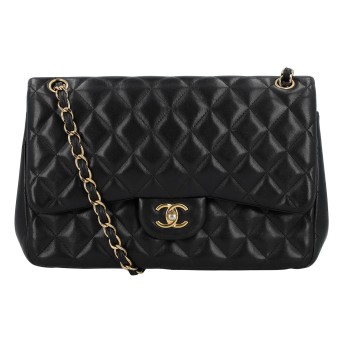 CHANEL Umhängetasche 'DOUBLE FLAP BAG JUMBO'.