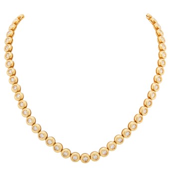 Collier mit Brillanten von zus. ca. 8,8 ct,