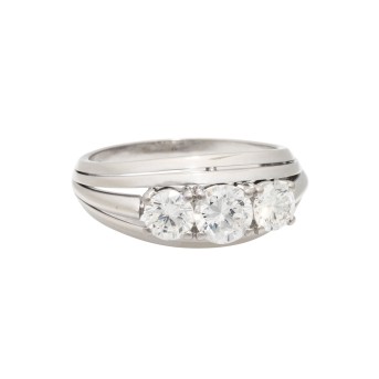 Ring mit 3 Brillanten zus. ca. 1,05 ct,