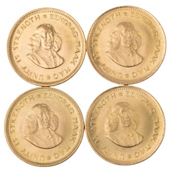 Südafrika /GOLD - 4 x 1 Rand