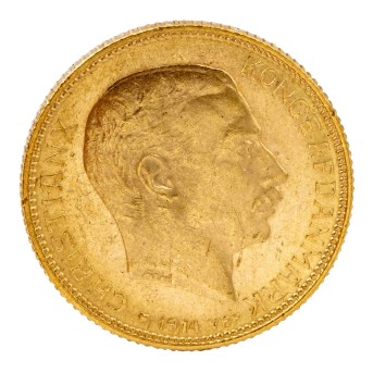 Dänemark /GOLD - Christian X. 20 Kroner 1914
