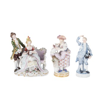 MEISSEN/THÜRINGEN 3 Figuren, Ende 19. Jh/ Anfang 20. Jh.