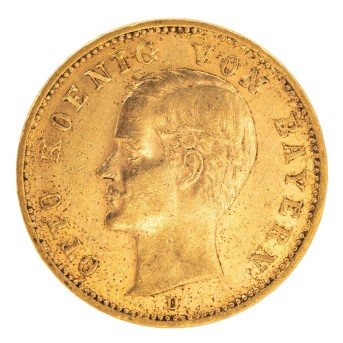 Dt. Kaiserreich /GOLD - Bayern, Otto (1886-1916) 20 Mark 1905-D