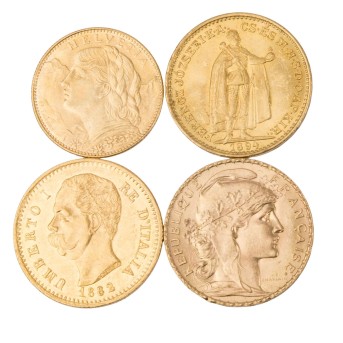 Europa/GOLD – Konvolut von vier Münzen,