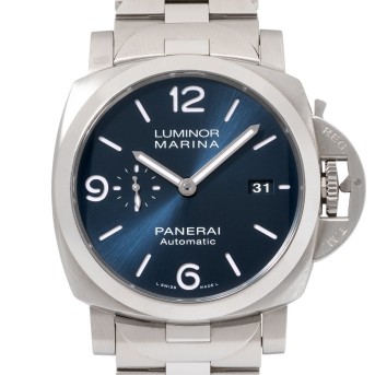 PANERAI Luminor Marina 'Specchio Blue' Ref PAM01316 von 2021. Box und Papiere. 