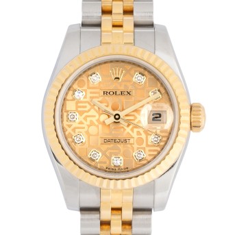 ROLEX Lady Datejust 'Jubilee Diamond Dial' Ref 179173 Damenuhr von 2007. LC100. Box und Papiere.