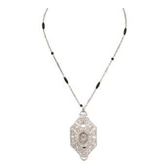 Art-Déco-Anhänger/Umhängeuhr, 