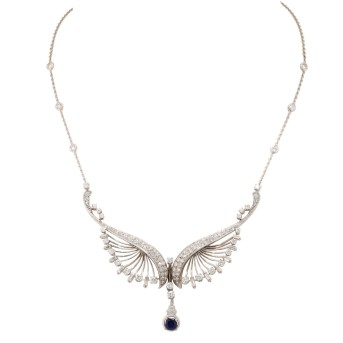 SCHILLING SCHILLING Collier mit Saphiren und Diamanten