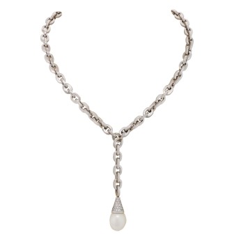 CHIMENTO Collier mit Südseeperle und 51 Brillanten