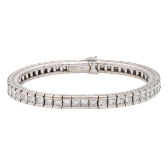 Tennisarmband mit 53 Diamanten zus. ca. 11,1 ct