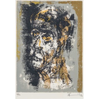 UNBEKANNTER KÜNSTLER 'Männliches Bildnis' 1972