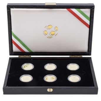 Italien /GOLDMEdaillen - FIFA WM  1990 PP. 6 Stück
