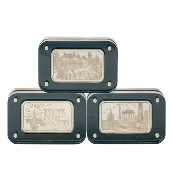 SILBERbarren - 3x 15g Feinsilber mit diversen Motiven,