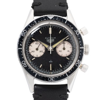 HEUER Autavia ''Mario Andretti' Ref. 3646, seltene Ausführung aus 2. Serie. 