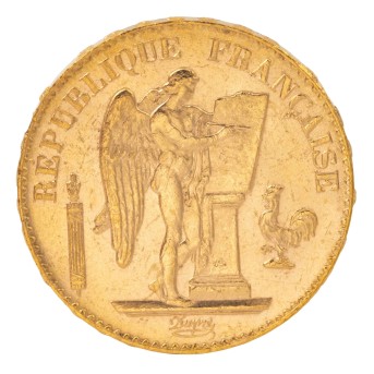 Frankreich /GOLD - 3. Republik (1870-1940) 20 Francs Genius 1898