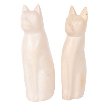 2 KATZEN-Skulpuren, 20. JH.,
