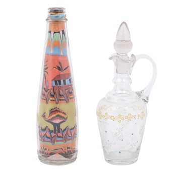 2tlg. Glas-Konvolut,