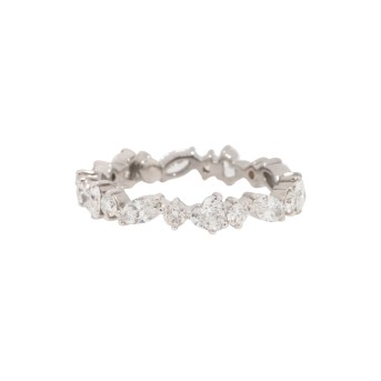 Memoirering mit 15 Diamanten zus. ca. 1,65 ct, 