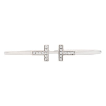 TIFFANY & CO. TIFFANY&CO. Armreif 'T' mit 18 Brillanten