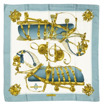 HERMÈS Seidencarré  "HARNAIS DE COUR".