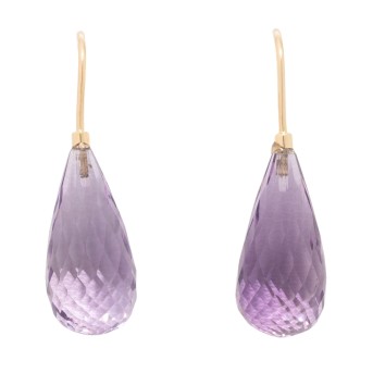 Paar Ohrhänger mit Amethyst 
