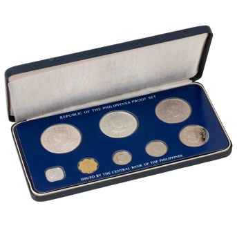 Philippinen KMS 1975 mit 25 und 50 Pesos in Silber,