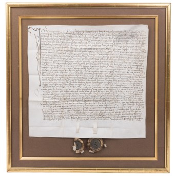 REGENSBURG. ADLIGER LEHENSBRIEF ODER RECHTSURKUNDE