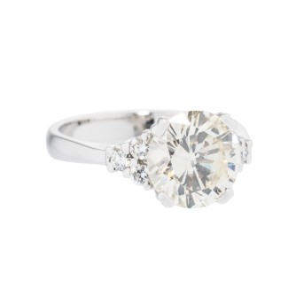 Ring mit Brillant ca. 3,4 ct,